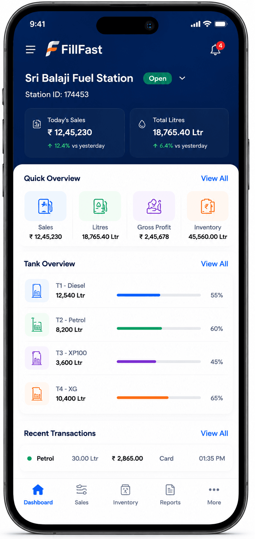 FillFast mobile operator app