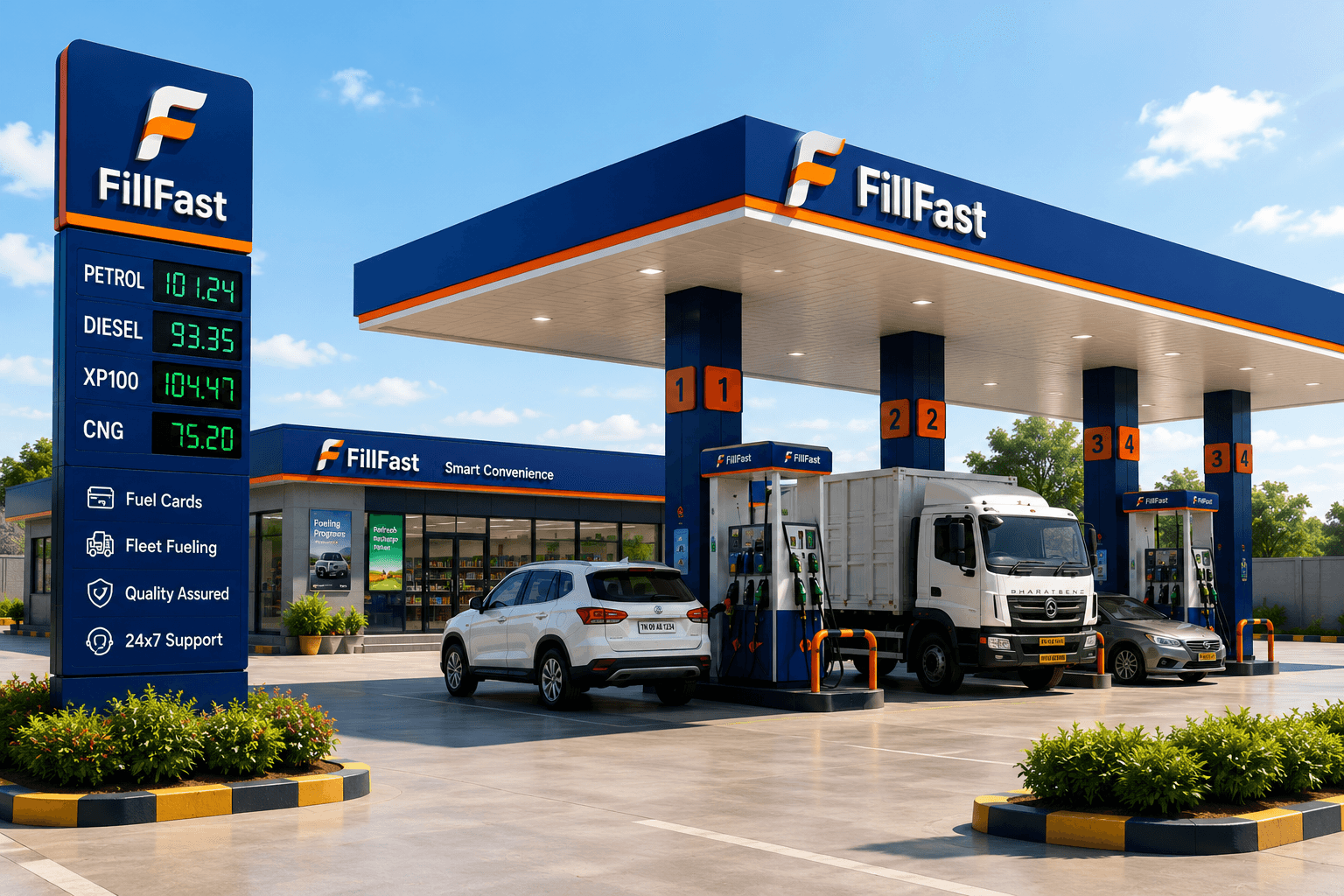 A FillFast-branded fuel station
